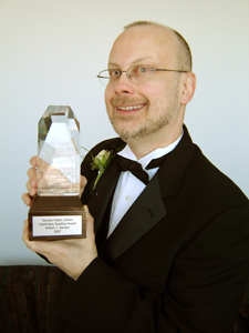 [Robert J. Sawyer with TPL Celebrates Reading Award]